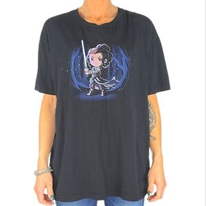 Teeturtle Printed Star Wars Short Sleeve Cotton Shirt Tee Size X Large Black
